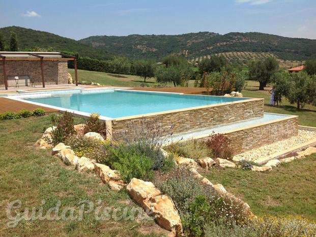 Piscina con cascata