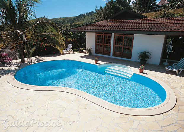 piscine liner mosaique